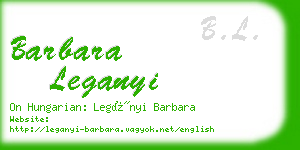 barbara leganyi business card